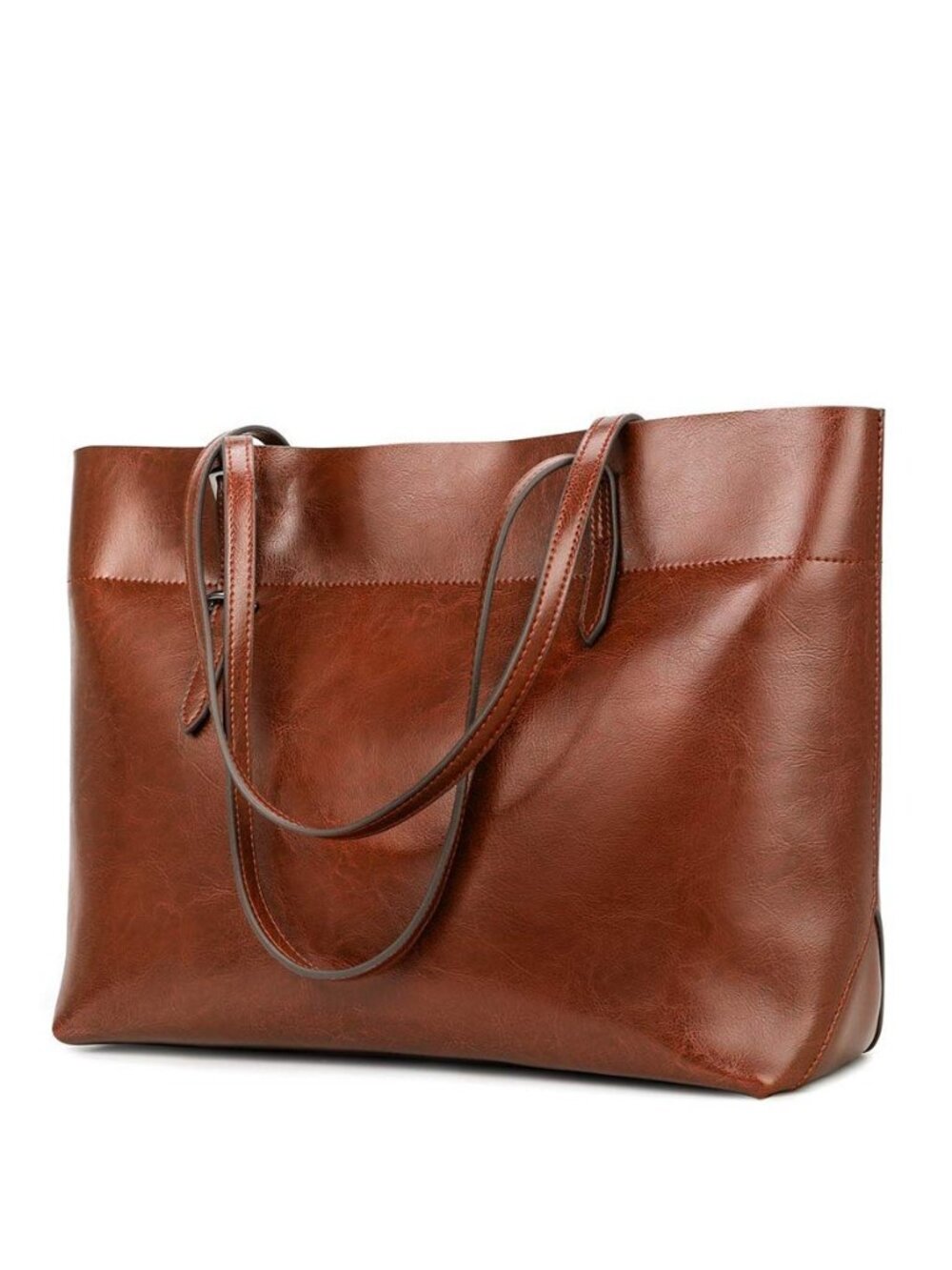 Vintage Genuine Leather Tote Shoulder Bag for Women